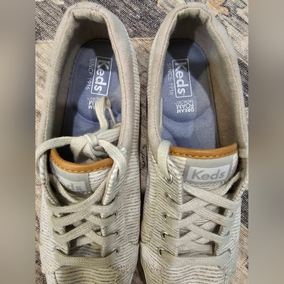 Keds Beige Striped Sneakers - Picture 3 of 7
